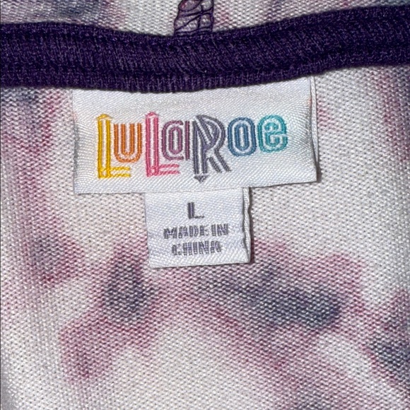 LuLaRoe Eliza Long Sleeve Hooded Top | Tie Dye | Size L - Picture 2 of 7